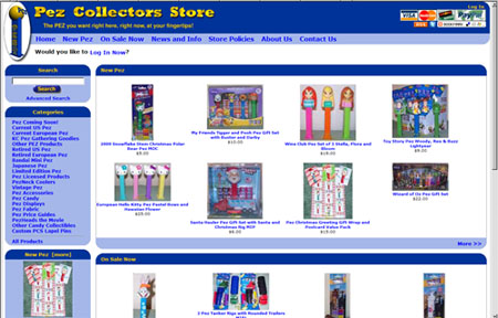 Pez Collectors Store New look