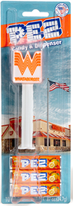 Whataburger Promotional Advertising Pez Mint on Card