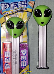 Classic Green Head Alien Pez MIB