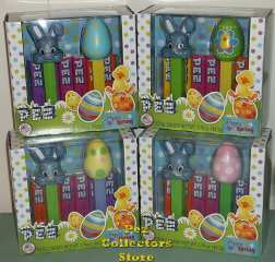 Easter Boxed pez set with Ducky Egg and Floppy Ear Bunny Pez