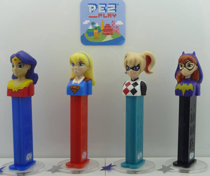 European Superhero Girls Pez with Play Codes