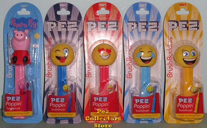 Brush Buddies Emoji and Peppa Pig Pez Set of 5