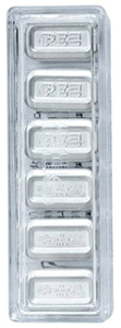 Silver Pez Candy Bricks in Capsule