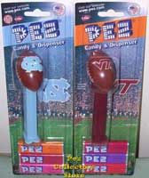 University of North Carolina and Virginia Tech Football Pez