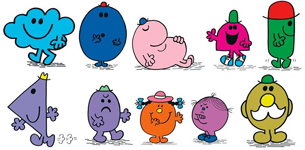 Mr. Men Characters that could be Click-n-Play Pez