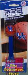 NCAA University of Kentucky Basketball Pez on Card