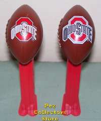 New Outlined Ohio State Pez (right), older Ohio State Pez (left