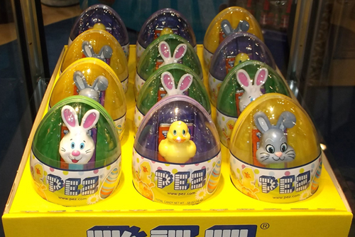 Mini Pez in Easter Eggs