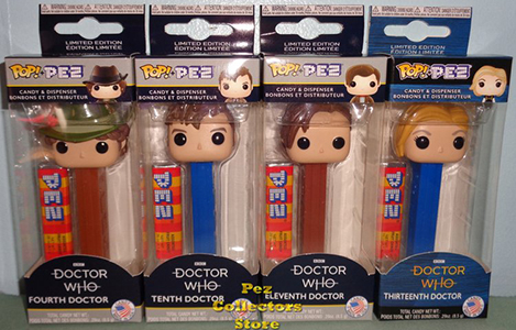 Doctor Who Set of 4 POP!+PEZ