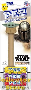 The Child Baby Yoda Grogu on full size stem Pez on Card