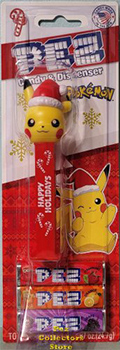 2024 Happy Holidays Pikachu Pez with Candy Canes MOC