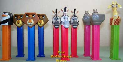 All of the Madagascar Pez!