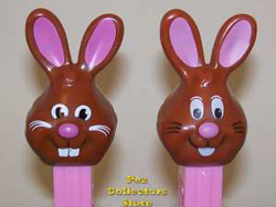 New Chocolate Bunny on left, older version on right