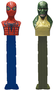 The Amazing Spiderman and Lizardman Pez