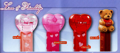 Love and Friendship Pez Hearts and Bears