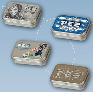 New Pez Tin on card