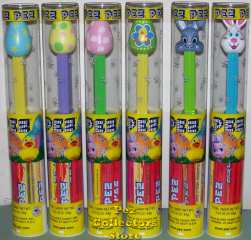 Set of 4 loose Easter Egg Pez