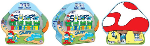 Smurfs Click n' Play Pez Tin