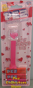 Sparkling Heart Emoji Pez on Valentine Card