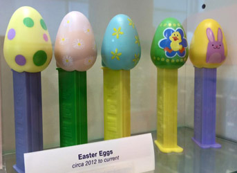 Easter Egg Pez on display at Visitors Center