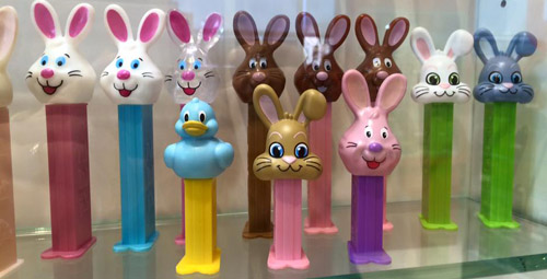 Easter Pez on display at Visitors Center