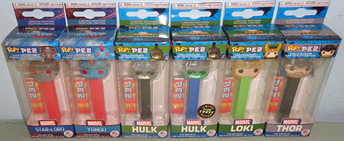 Original Marvel POP!+PEZ packaging