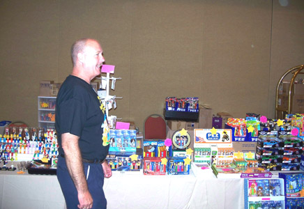 Russ MacKimmie in front of the Pez Collectors Store