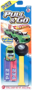 Hot Wheels Pull 'n Go Pez Carded