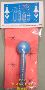 2017 Northeast Pez Convention Blue Crystal stem Pez