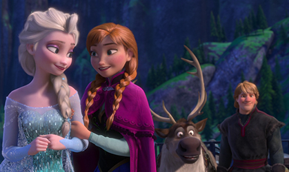 Anna, Elsa, Olaf and Kristoff from Frozen 2