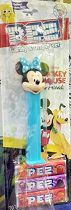 Minnie Mouse with Blue Bow Pez on card