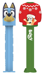Bluey and Bingo Christmas Pez Loose
