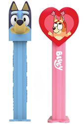Bluey and Bingo Valentine Pez Loose