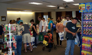 Shoppers check out the Pez!