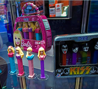 Barbie and KISS Pez Gift Tins