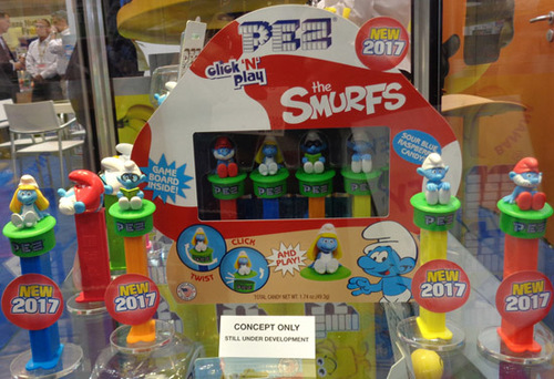 Smurfs Pez Click 'N Play Game Set