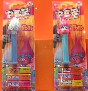 Trolls Pez Mint on Card