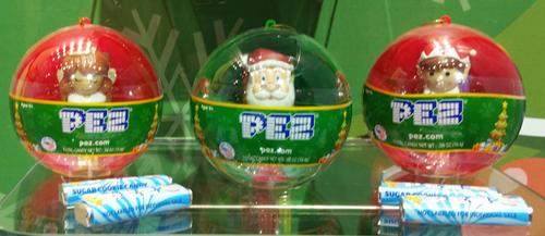 Christmas ornaments with mini pez