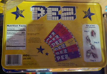 Pez Candy Tin Back