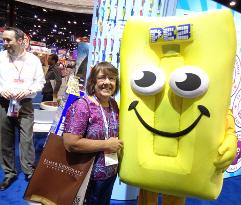 Chris Jordan at 2017 Sweets and Snacks Expo Pez Booth