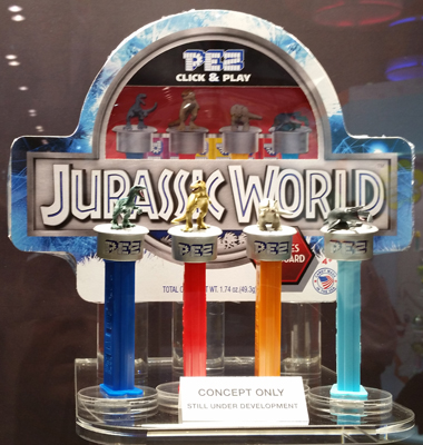 Jurassic World Click and Play Pez Set