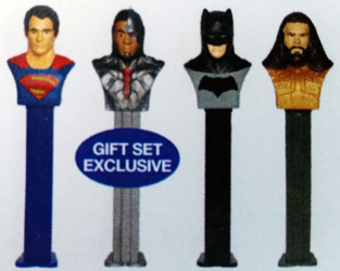 Justice League Pez with Aquaman and Gift tin Exclusive Cyborg Pez