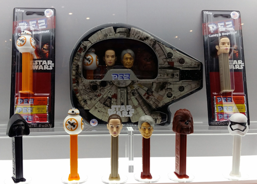 Millennium Falcon Pez Gift Tin and Pez Dispensers