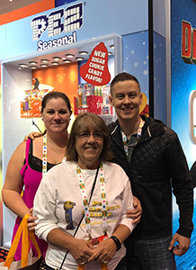 Jessica Orozco, Brian Jaskolski and Chris Jordan at Pez Booth