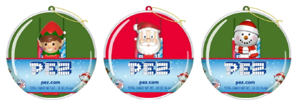 2019 Mini Pez in Christmas Ornaments