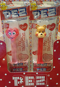 2020 Valentine's Day Crystal Pink Silly Heart and Teddy Bear Pez