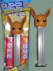Two Open Eye Eevee Pez Mint in Bag