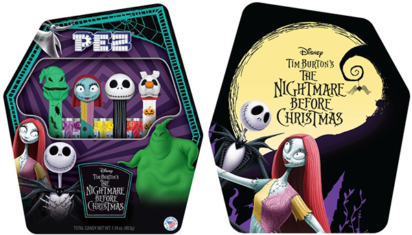Nightmare Before Christmas Pez Gift Tin Front and Back