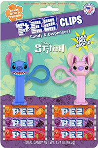 Stitch and Angel Pez Clips 