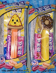 Pez Treats Cheese Pizza and Chocolate Donut Pez MIB